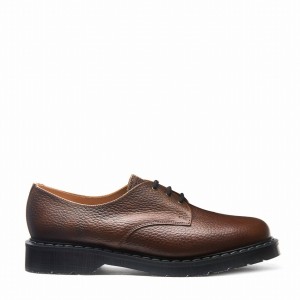 Solovair Grain Men Gibson Shoes Brown | S3-995-CH-SoftG-G-030