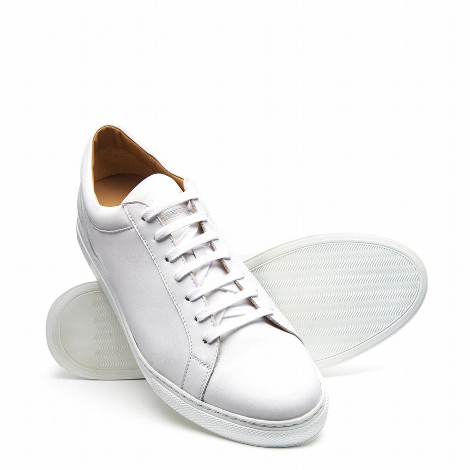 Solovair Calf 070 Men Sneakers White | S7-070-WH-NP-W-030