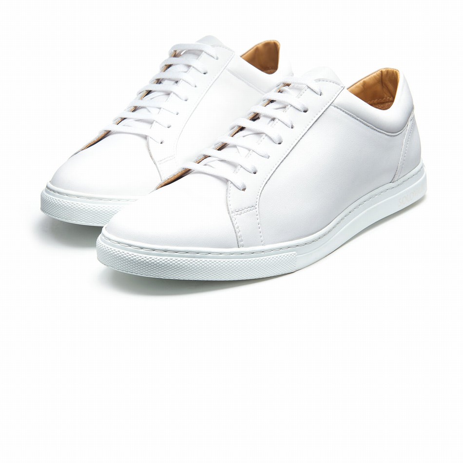 Solovair Calf 070 Men Sneakers White | S7-070-WH-NP-W-030