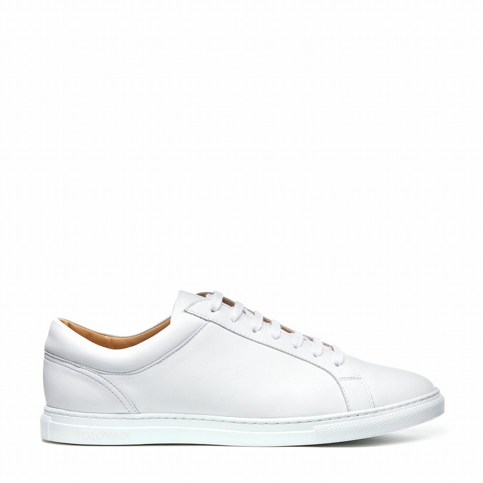 Solovair Calf 070 Men Sneakers White | S7-070-WH-NP-W-030