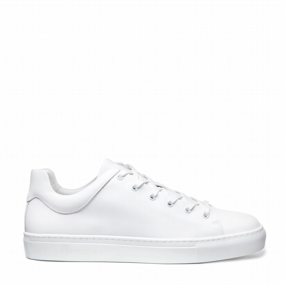 Solovair Calf Men Sneakers White | S6-SNE-WH-WS-040