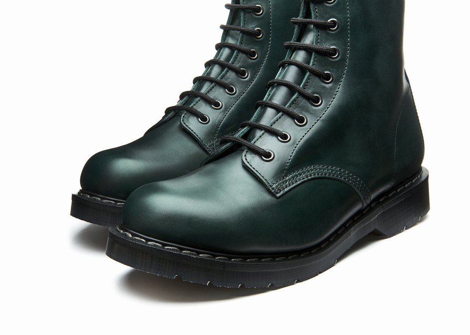 Solovair Gaucho 8 Eye Men Derby Boots Green | S8-551-CH-GN-G-030