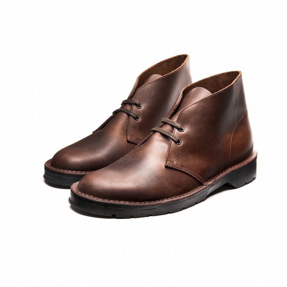 Solovair Gaucho Crazy Horse Men Chukka Boots Brown | 103-339-060