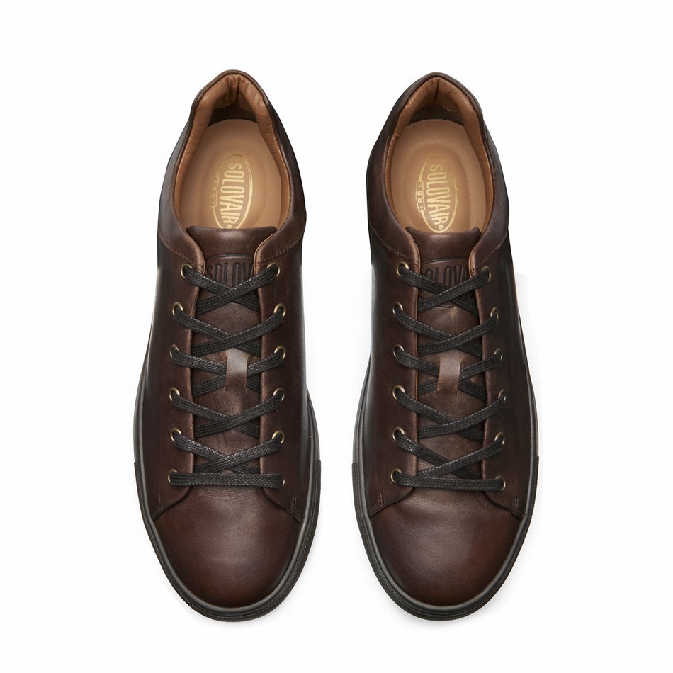 Solovair Gaucho Crazy Horse Men Sneakers Brown | S6-SNE-CH-BNS-030