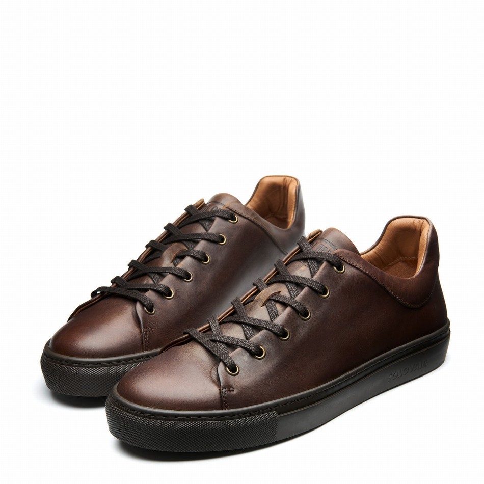 Solovair Gaucho Crazy Horse Men Sneakers Brown | S6-SNE-CH-BNS-030