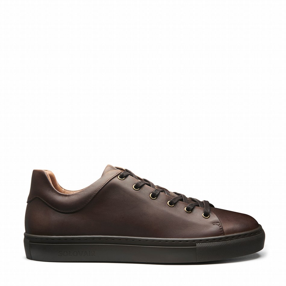 Solovair Gaucho Crazy Horse Men Sneakers Brown | S6-SNE-CH-BNS-030