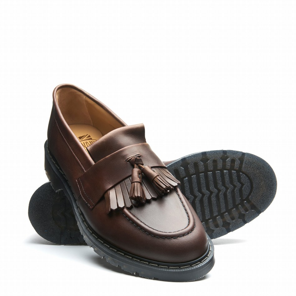 Solovair Gaucho Crazy Horse Tassel Men Loafers Brown | S0-1022-CH-G-030