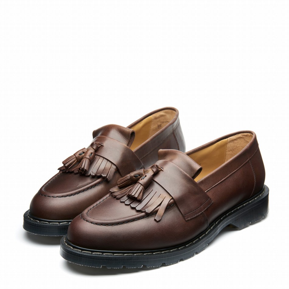 Solovair Gaucho Crazy Horse Tassel Men Loafers Brown | S0-1022-CH-G-030