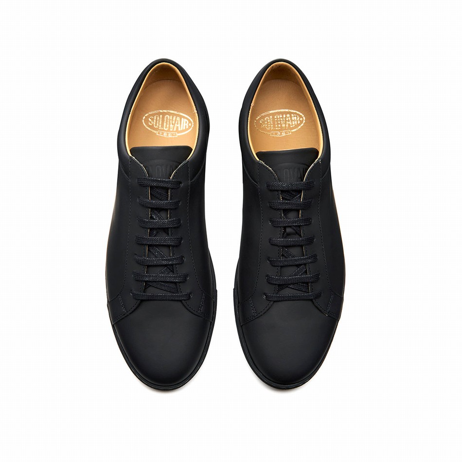 Solovair Greasy 070 Women Sneakers Black | S7-070-BG-G-030