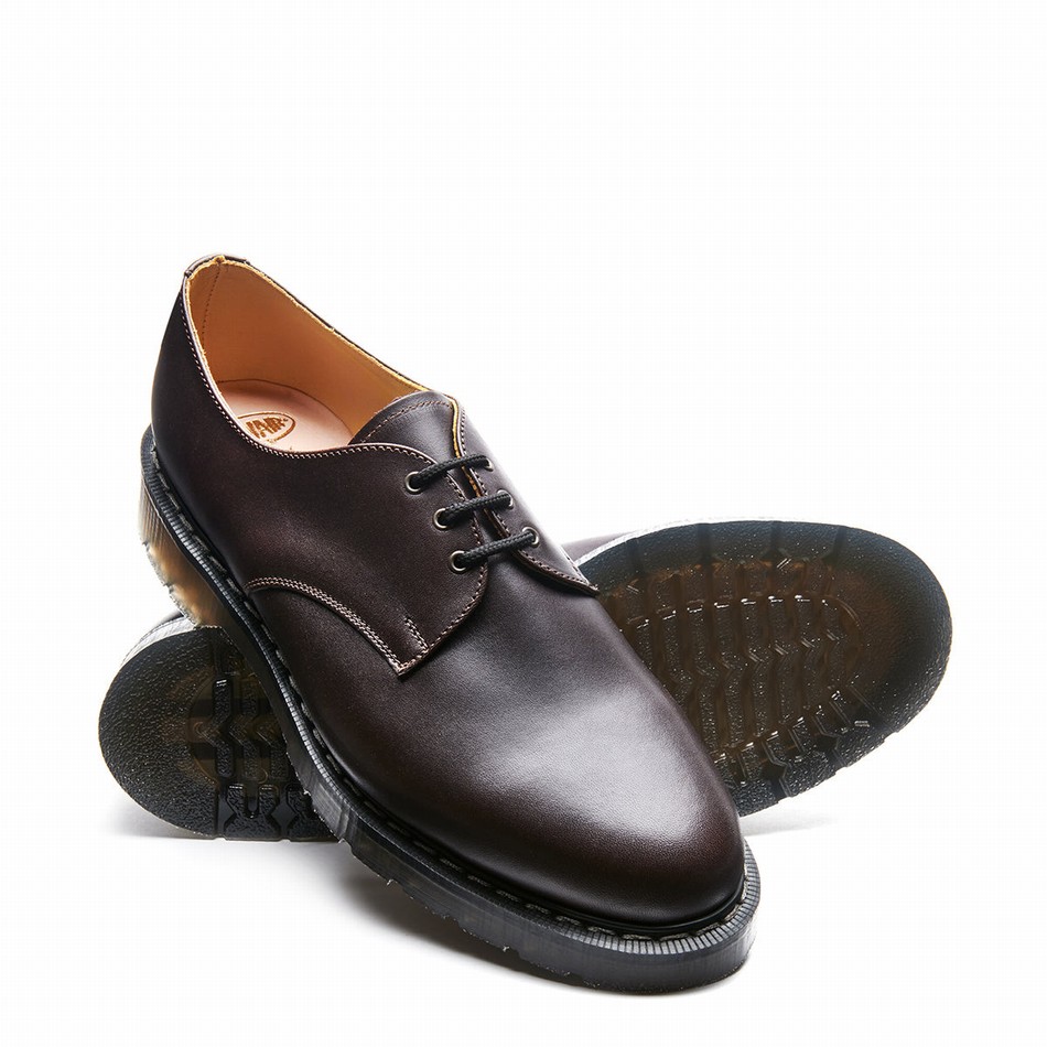 Solovair Greasy Men Gibson Shoes Brown | S3-995-BNG-G-035