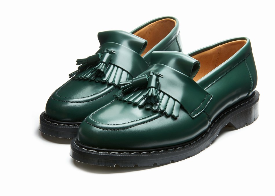 Solovair Hi-Shine Tassel Women Loafers Green | S0-1022-GN-G-030