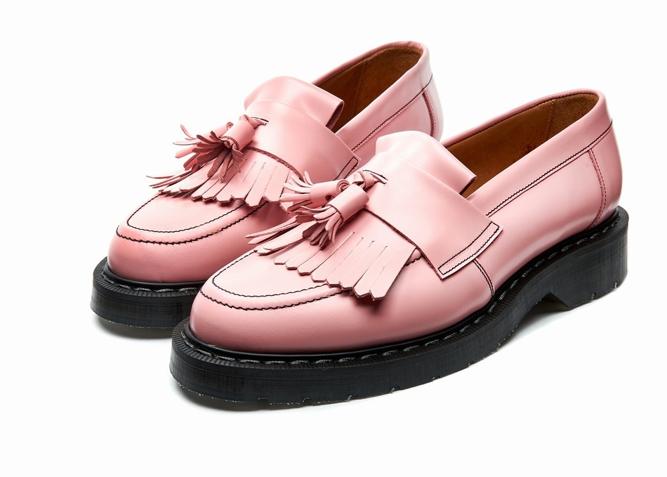 Solovair Hi-Shine Tassel Women Loafers Pink | S0-1022-PK-BL-G-090