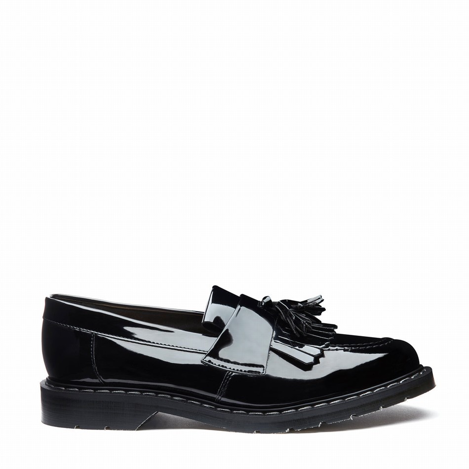 Solovair Patent Tassel Men Loafers Black | S0-1022-BK-PT-G-030