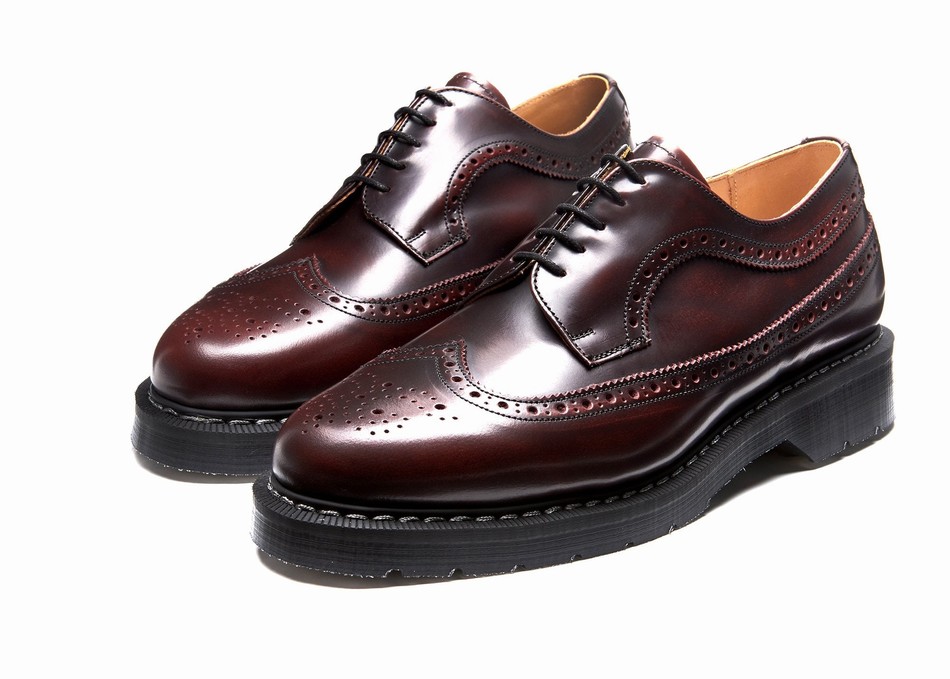 Solovair Rub-Off American Women Brogue Shoes Burgundy | S5-812-BUR-G-030