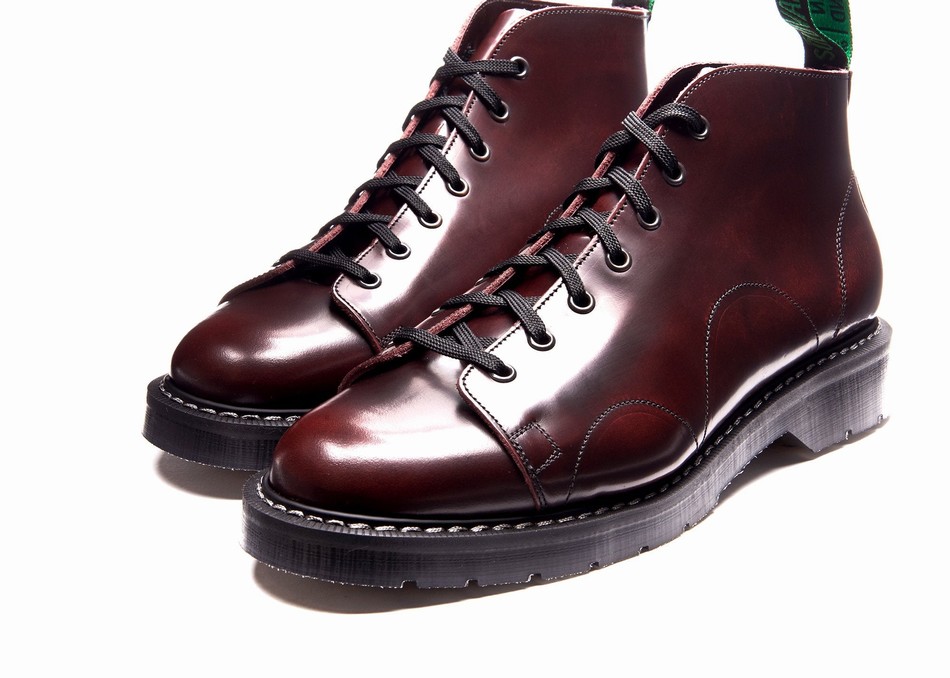 Solovair Rub-Off Men Monkey Boots Burgundy | S7-116-BUR-G-030