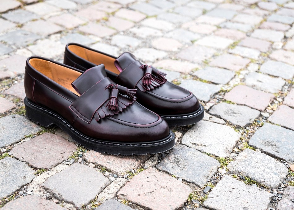 Solovair Rub-Off Tassel Women Loafers Burgundy | S0-1022-BUR-G-030