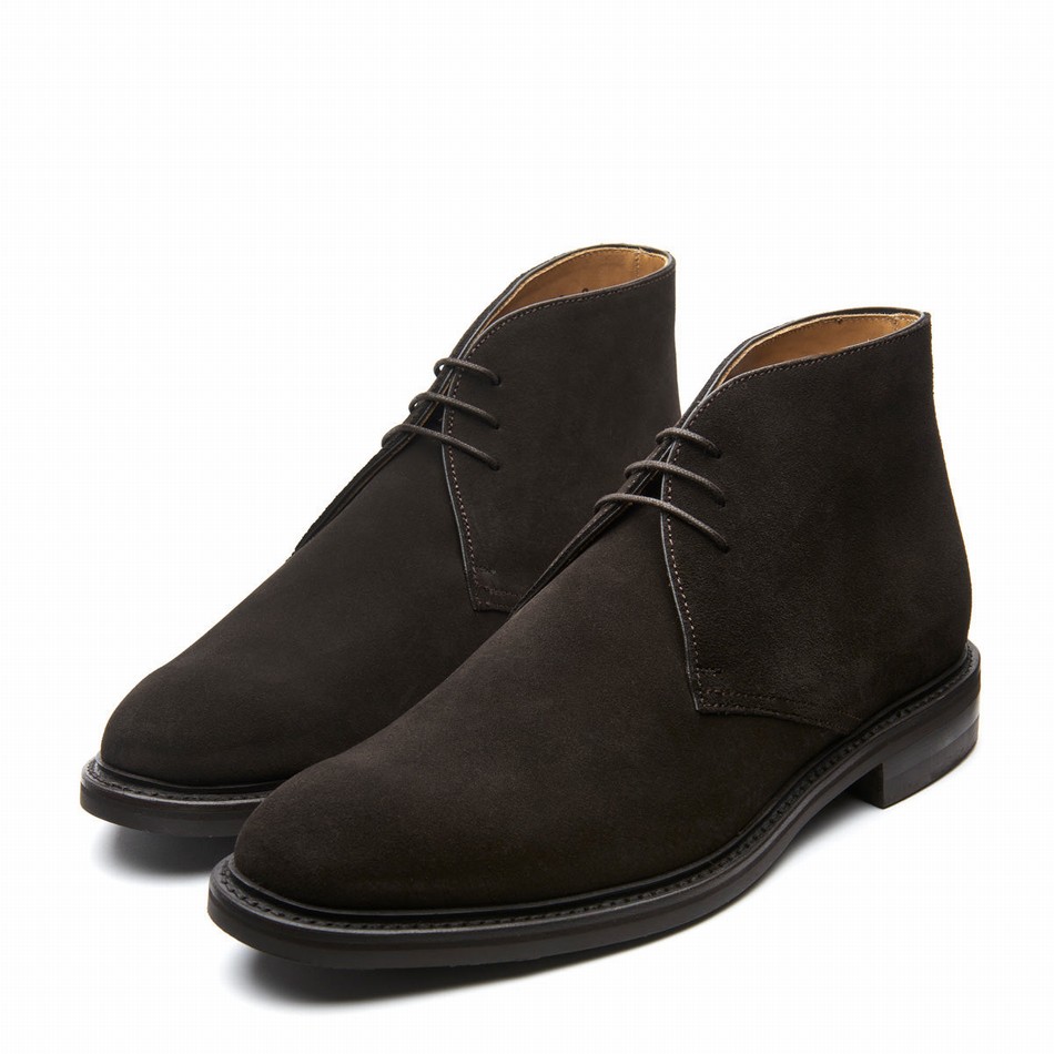 Solovair Suede 3 Eye Men Chukka Boots Brown | 103-BN-SUE-060