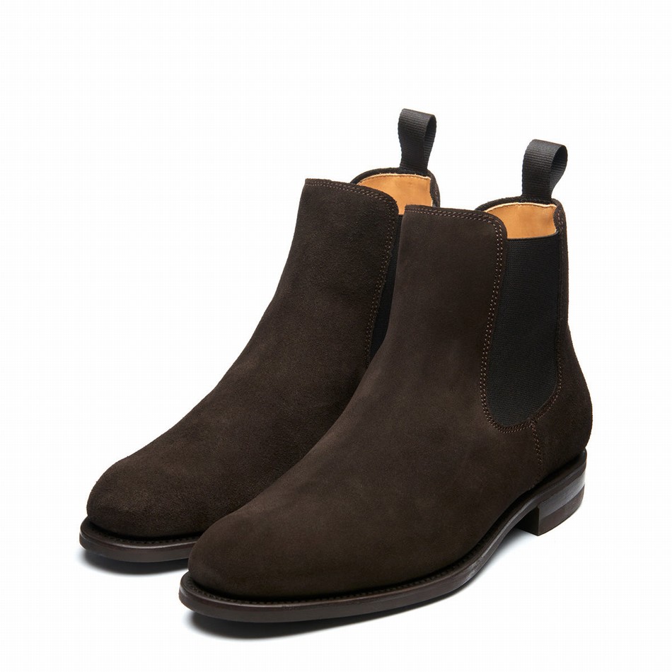 Solovair Suede Men Chelsea Boots Brown | 101-BN-SUE-060