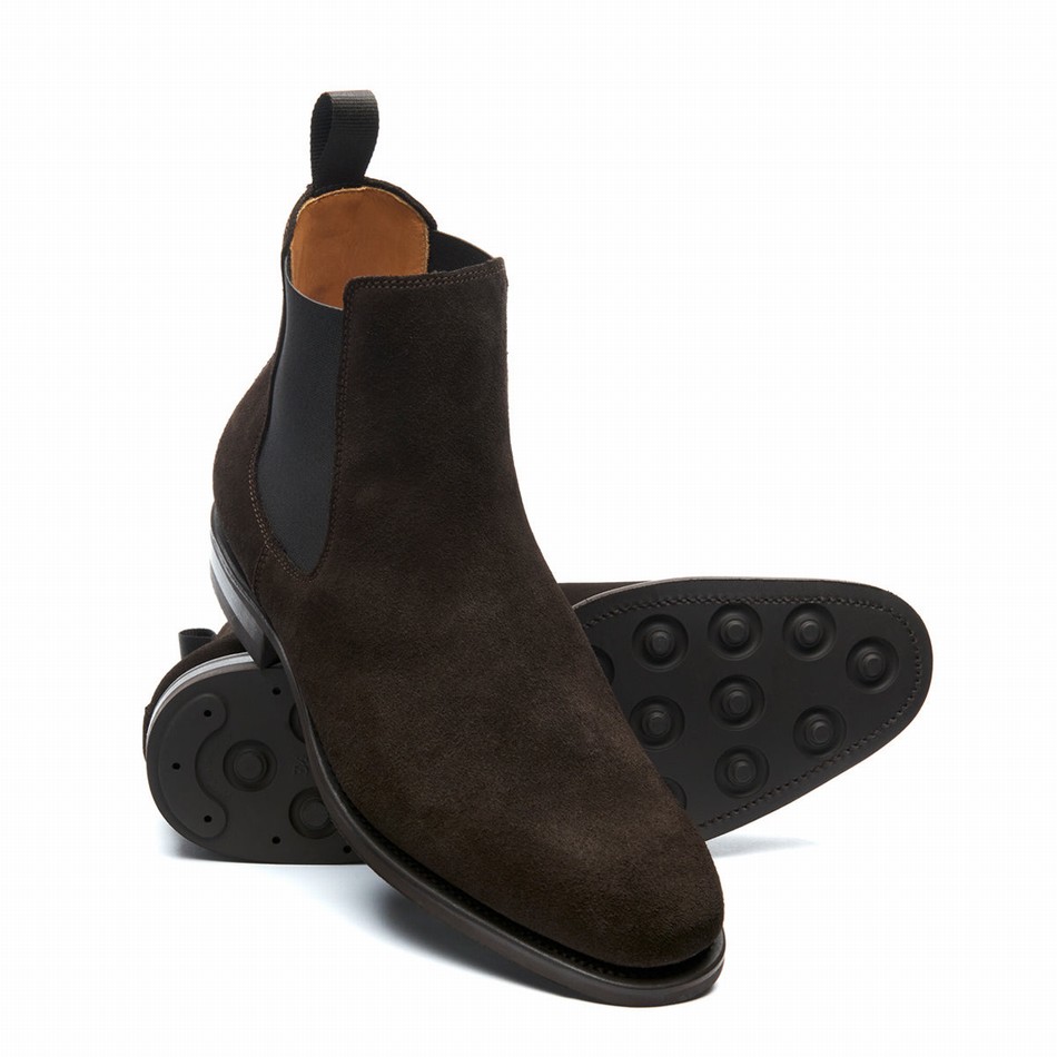 Solovair Suede Men Chelsea Boots Brown | 101-BN-SUE-060