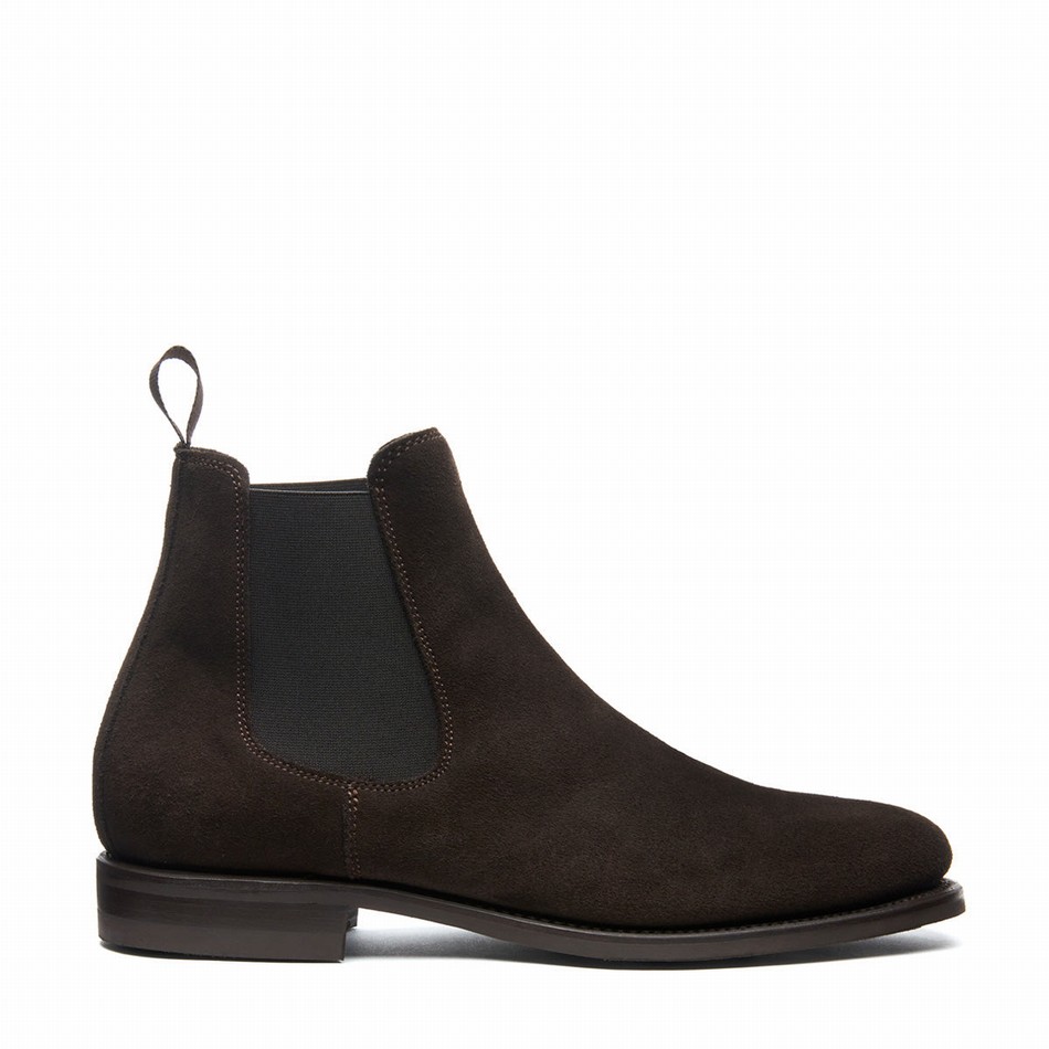 Solovair Suede Men Chelsea Boots Brown | 101-BN-SUE-060