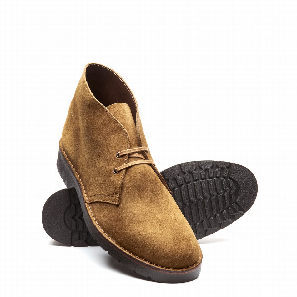 Solovair Suede Men Chukka Boots Brown | 103-374-060