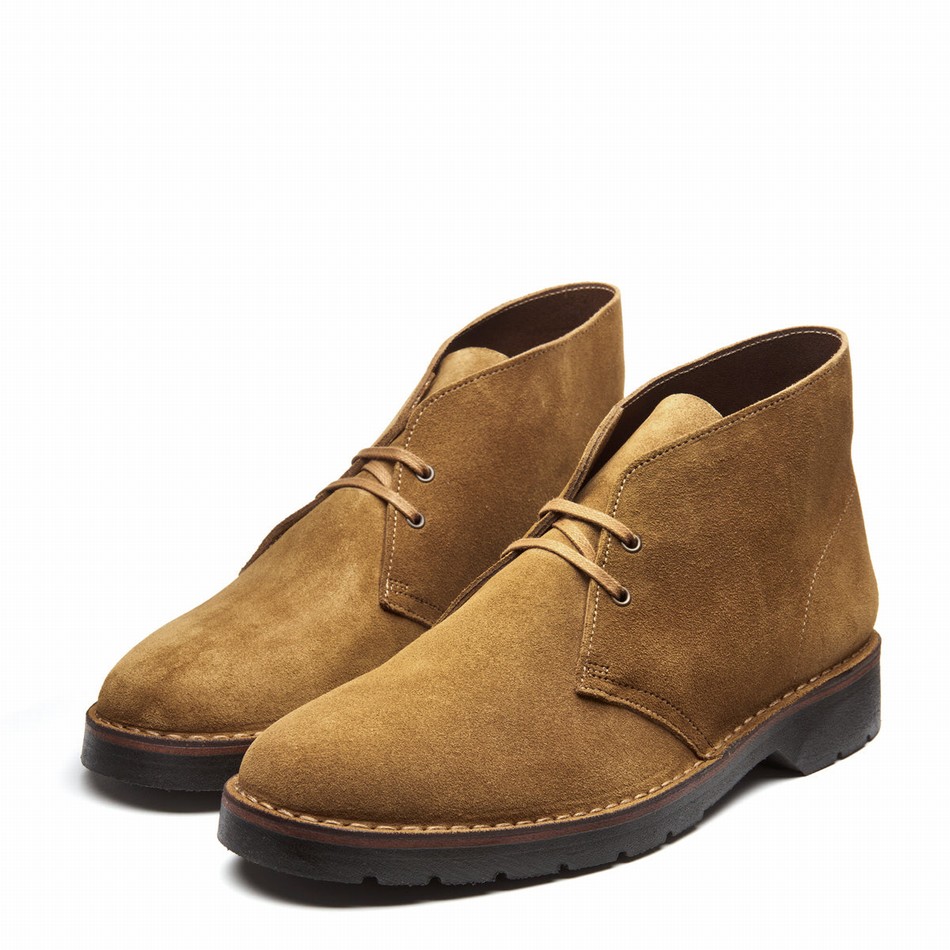 Solovair Suede Men Chukka Boots Brown | 103-374-060