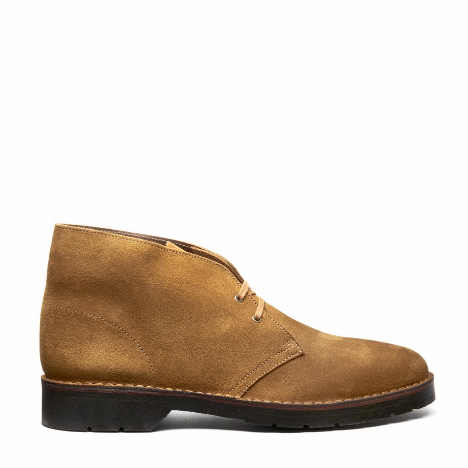 Solovair Suede Men Chukka Boots Brown | 103-374-060