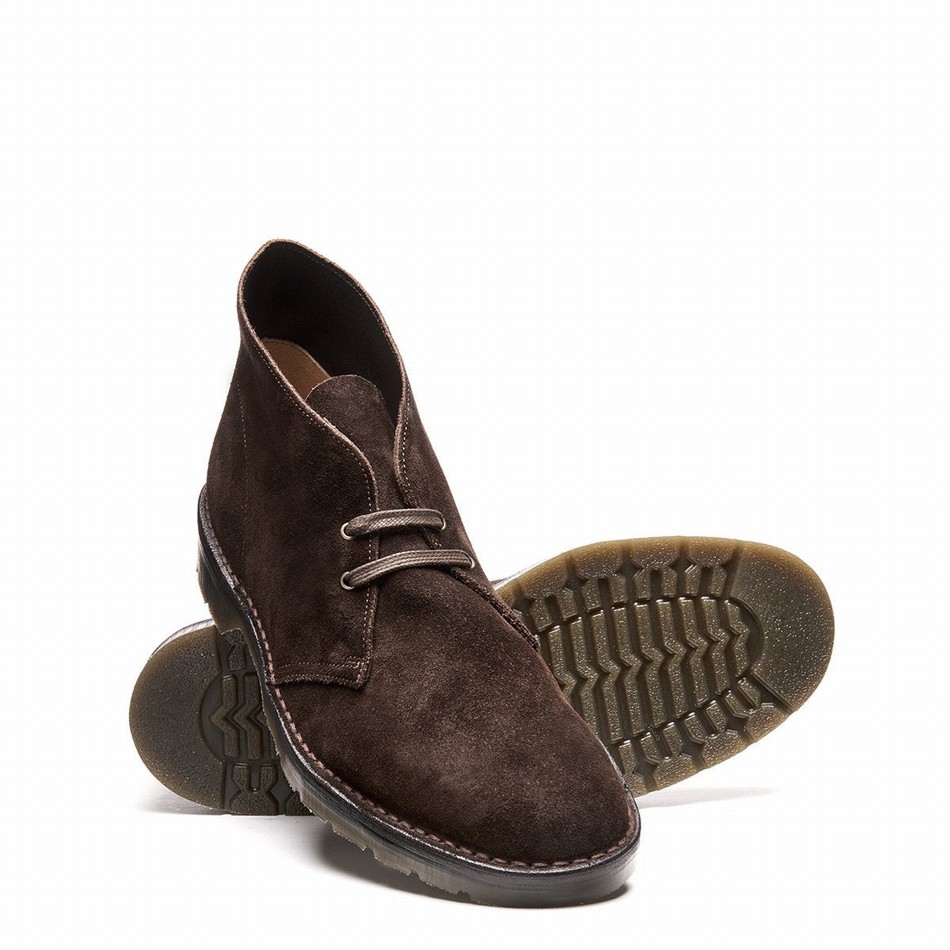 Solovair Suede Men Chukka Boots Brown | 103-369-060