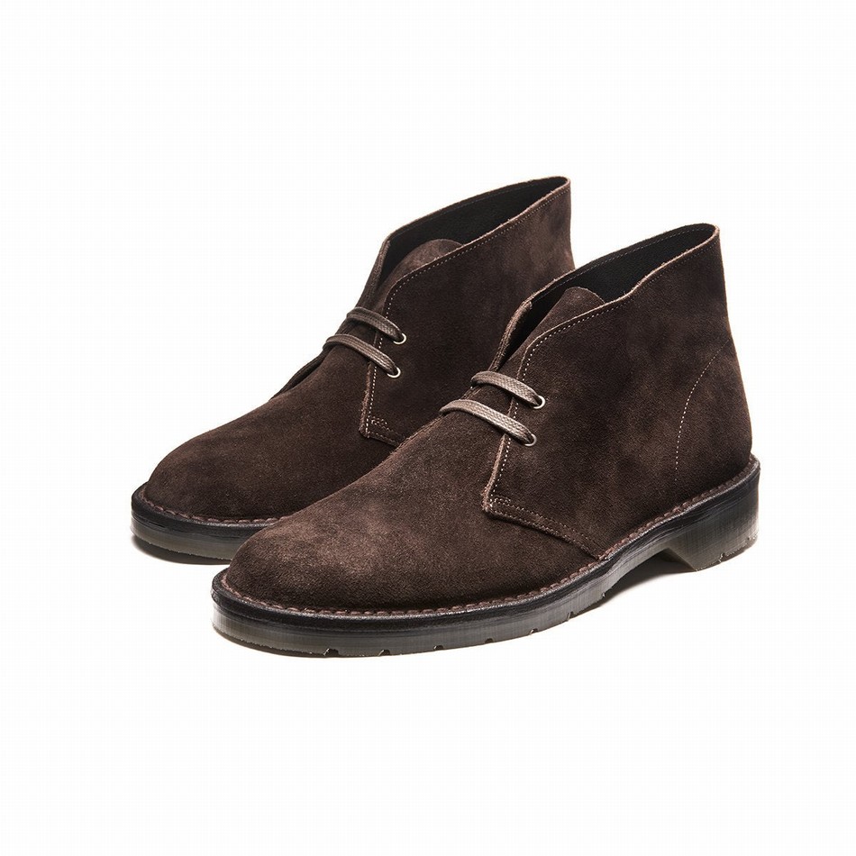 Solovair Suede Men Chukka Boots Brown | 103-369-060