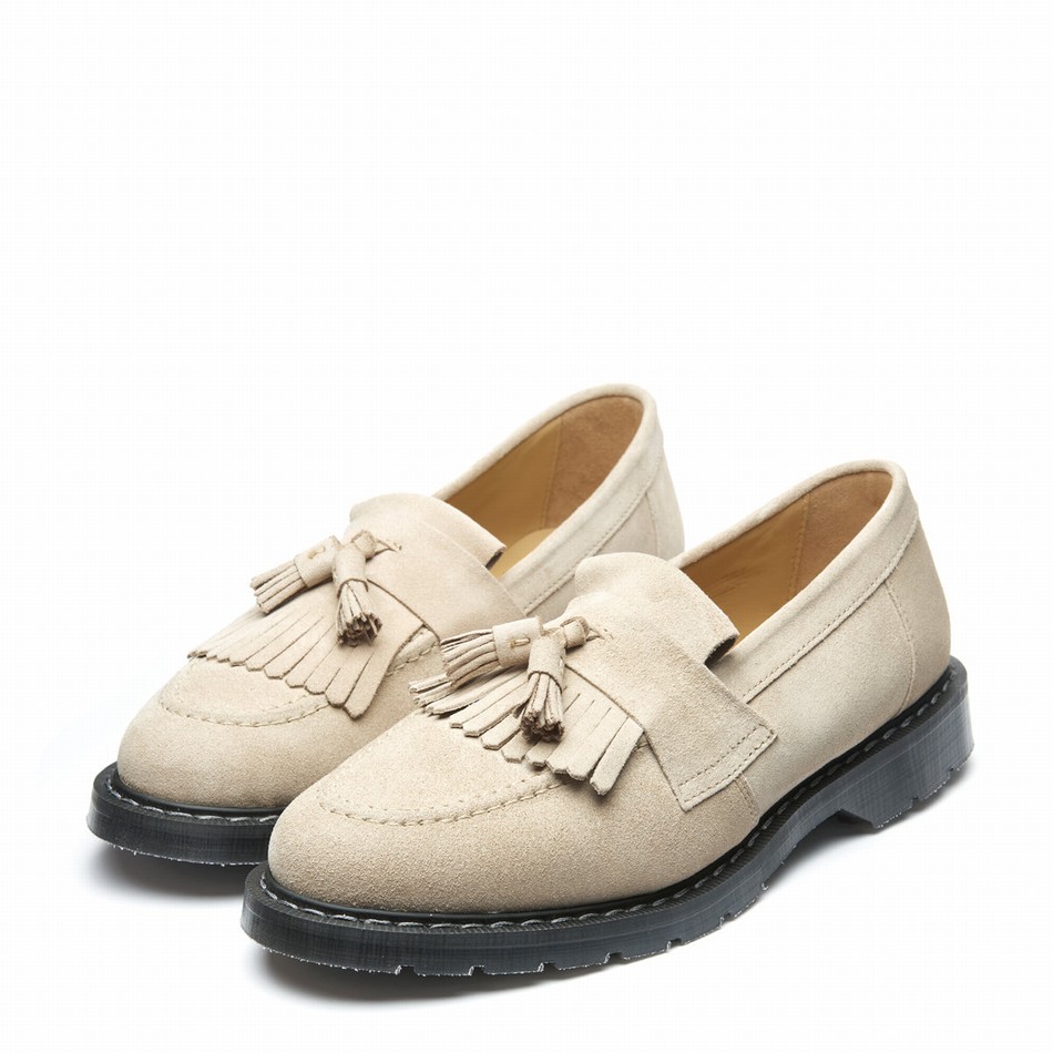 Solovair Suede Tassel Men Loafers Beige | S0-1022-NU-SUE-G-040