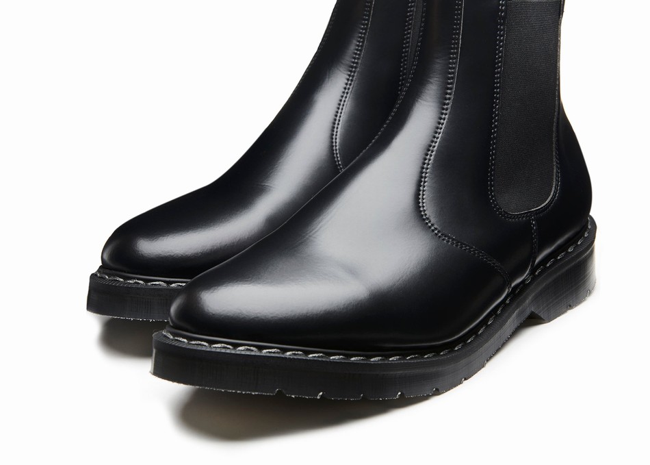 Solovair Vegan Hi-Shine Men Dealer Boots Black | VS0-900-BK-SM-VEG-G-030